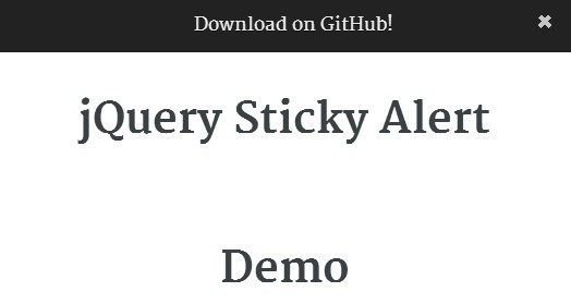 jQuery sticky-alert